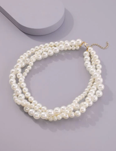 Load image into Gallery viewer, Ladies Three Piece Pearl Necklace
