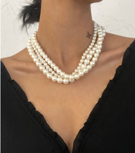 Load image into Gallery viewer, Ladies Three Piece Pearl Necklace
